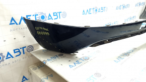 The bare lower rear bumper of the Audi Q5 80A 18-20 blue, dents, scratches, broken fasteners