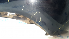 The bare lower rear bumper of the Audi Q5 80A 18-20 blue, dents, scratches, broken fasteners