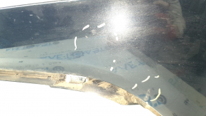 The bare lower rear bumper of the Audi Q5 80A 18-20 blue, dents, scratches, broken fasteners