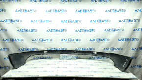 The bare lower rear bumper of the Audi Q5 80A 18-20 blue, dents, scratches, broken fasteners