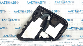 Mitsubishi Outlander 22-23 rear right door panel, black with gray leather, with gray leather armrest, with handle, scratches, dented, needs cleaning