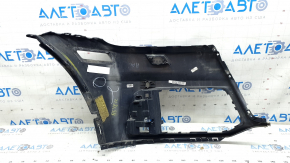 Front bare bumper, left side, Audi Q5 80A 18-20 blue, for parking sensors, for headlight washers, without plug, cracked, sand, scratches
