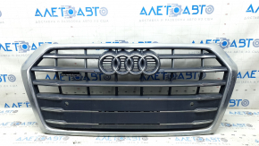 Audi Q5 80A 18-20 radiator grille assembly, with emblems, chrome, for parking sensors, sand, cracked, bumps, swollen chrome