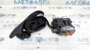 Driver's seat belt Audi A4 B8 08-16 black, broken