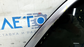 Rear right window with fixed glass for Audi Q5 80A 18-22 with chrome molding, scratches on chrome