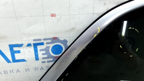 Rear right window with fixed glass for Audi Q5 80A 18-22 with chrome molding, scratches on chrome