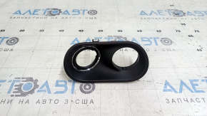 Porsche Macan 15-24 black and chrome ignition switch panel trim with backlight, broken mount