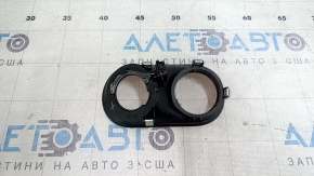 Porsche Macan 15-24 black and chrome ignition switch panel trim with backlight, broken mount