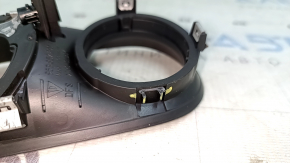 Porsche Macan 15-24 black and chrome ignition switch panel trim with backlight, broken mount