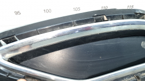 Right rear bumper grille for Audi Q5 80A 18-20, structure, with chrome, broken fastening, sand