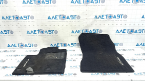 Set of floor mats for Mitsubishi Outlander 22-25, black cloth, 3 rows
