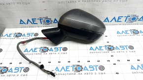 Left side mirror assembly for Mitsubishi Outlander 22-25, 13+2 pins, turn signal, heated, auto-folding, BSM, camera, graphite
