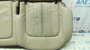 Rear seat cushion trim, 2nd row, left, Audi Q5 80A 18-20, beige leather, Standard, heated, needs cleaning, cracks