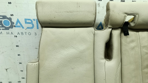 Rear seat cushion trim, 2nd row, left, Audi Q5 80A 18-20, beige leather, Standard, heated, needs cleaning, cracks