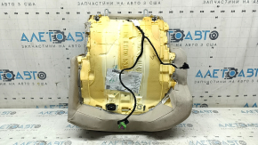 Rear seat cushion upholstery, 2nd row, right, Audi Q5 80A 18-20, beige leather, Standard, heated, cleanable