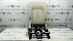 Audi Q5 80A 18-20 driver's seat back upholstery, beige leather, Standard, with frame, ready to clean