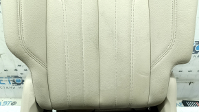 Audi Q5 80A 18-20 driver's seat back upholstery, beige leather, Standard, with frame, ready to clean