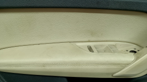 Door trim panel, front left, Audi Q5 80A 18-20, dark gray, beige armrest with insert, scratches, needs cleaning