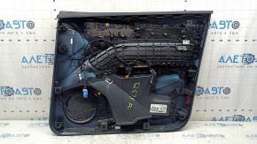 Door trim panel, front left, Audi Q5 80A 18-20, dark gray, beige armrest with insert, scratches, needs cleaning