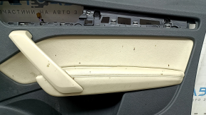 Door trim panel, front right, Audi Q5 80A 18-20, dark gray, beige armrest, beige leather insert, scratches, needs cleaning