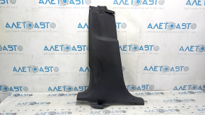 Lower left center pillar trim for VW Tiguan 09-18, black, type 1, scratches, broken mount