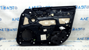 Alfa Romeo Giulia 17-25 front left door panel, black leather armrest, black leather insert, gray molding, scratches