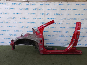 Red front left quarter panel for Toyota Prius 50 16-22 on the body