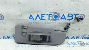 Right sun visor for Alfa Romeo Giulia 21-23, without hook, gray with backlight, for cleaning