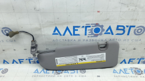 Right sun visor for Alfa Romeo Giulia 21-23, without hook, gray with backlight, for cleaning
