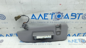 Left sun visor for Alfa Romeo Giulia 21-23, without hook, gray with backlight, Home link, for cleaning