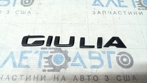 Alfa Romeo Giulia 17-25 trunk lid GIULIA emblem, glossy black