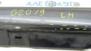 Left side sill for BMW 3 G20 19-24, graphite, backlit, scratches