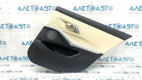 Door trim panel rear right BMW 3 G20 21-25 black, leather beige Canberra Beige, with handle and chrome trim, armrest and insert leather beige Canberra Beige, with backlight