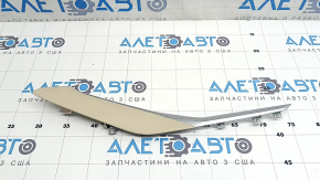 Left side center console trim for BMW 3 Series G20 19-24, beige with chrome