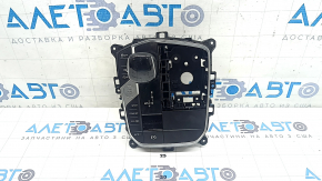 Gearshifter assembly for BMW 3 G20 19-22 with handle and buttons, covered in soot, scratches on chrome