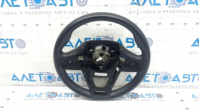 Bare steering wheel BMW 3 G20 19-24 black leather, under the paddle shifters, Sport, scratches, non-factory holes