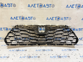 Toyota Highlander 20-24 grille without camera and emblem, gloss black with silver molding
