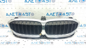 Radiator grille assembly BMW 3 G20 19-22 with blinds, chrome, without chamber, sand