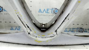 Alfa Romeo Giulia 21-23 front bumper without headlight washers for parking sensors, white, dented, chips, scratches