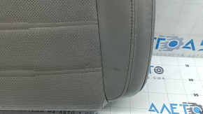 Driver's seat cushion cover for Honda CRV 17-22, gray leather, perforated, heated, needs cleaning, wrinkled