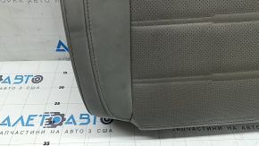 Driver's seat cushion cover for Honda CRV 17-22, gray leather, perforated, heated, needs cleaning, wrinkled