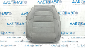 Honda CRV 17-22 passenger seat cushion upholstery, gray leather, perforated, heated, needs cleaning, wrinkled