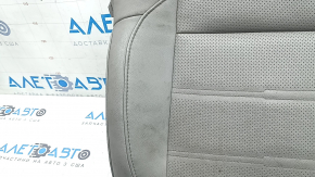 Honda CRV 17-22 passenger seat cushion upholstery, gray leather, perforated, heated, needs cleaning, wrinkled