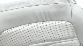 Honda CRV 17-22 passenger seat cushion upholstery, gray leather, perforated, heated, needs cleaning, wrinkled