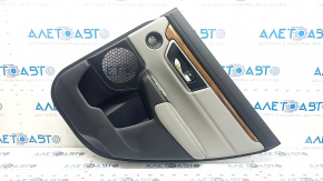 Black rear right door panel for Honda CRV 17-22, gray leather armrest, gray leather insert, wood-like molding, tweeter-like, scratches, ready for dry cleaning