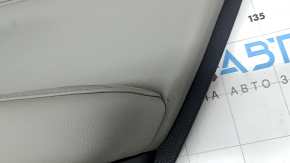 Black rear right door panel for Honda CRV 17-22, gray leather armrest, gray leather insert, wood-like molding, tweeter-like, scratches, ready for dry cleaning