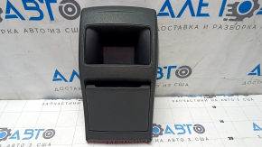 Rear center console trim for Mercedes CLA 14-19, black, textured, dry-cleanable pocket
