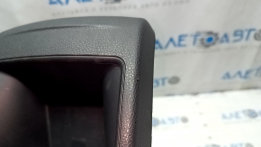Rear center console trim for Mercedes CLA 14-19, black, textured, dry-cleanable pocket