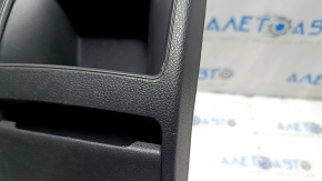 Rear center console trim for Mercedes CLA 14-19, black, textured, dry-cleanable pocket