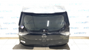 A bare tailgate with glass for a Nissan Rogue 21-24 SV, electric and keyless, with wiring, scratches.